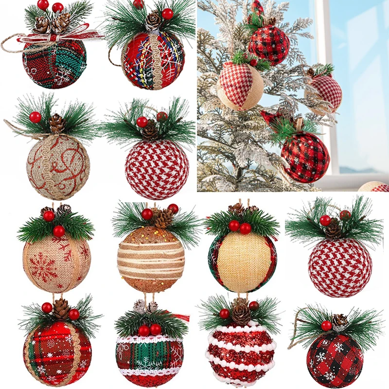 21 Styles Foam Christmas Balls Xmas Tree Hanging Ball Ornaments