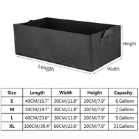 6/7/9/31 Gallons Felt Grow Bag Rectangle Planting Nursery Pot Garden Flower Vegetable Planters Container Greenhouse Planter Tool 6