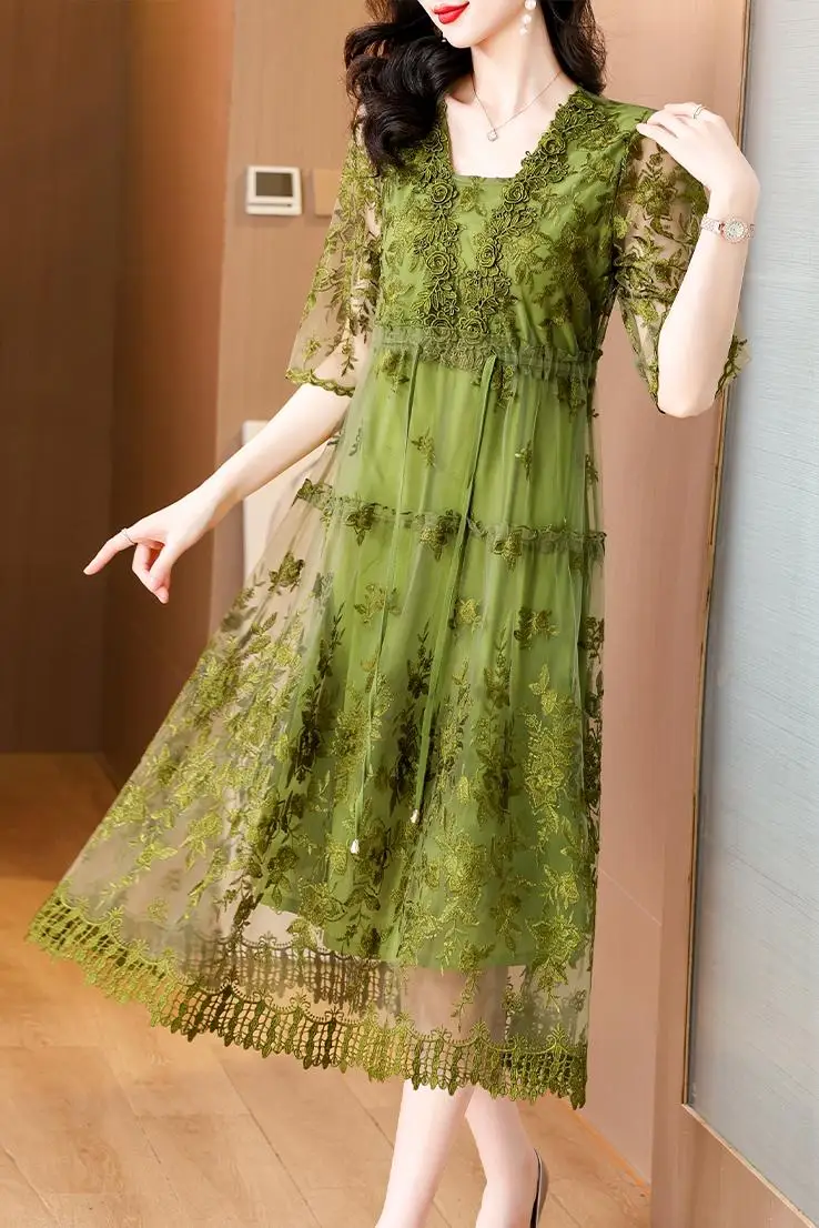 2024 Summer Floral Loose 4XL Plus Size Mulberry Silk Dress Vintage Casual  Chiffon Midi Dress Women Elegant Bodycon Party Vestido - AliExpress  200000345