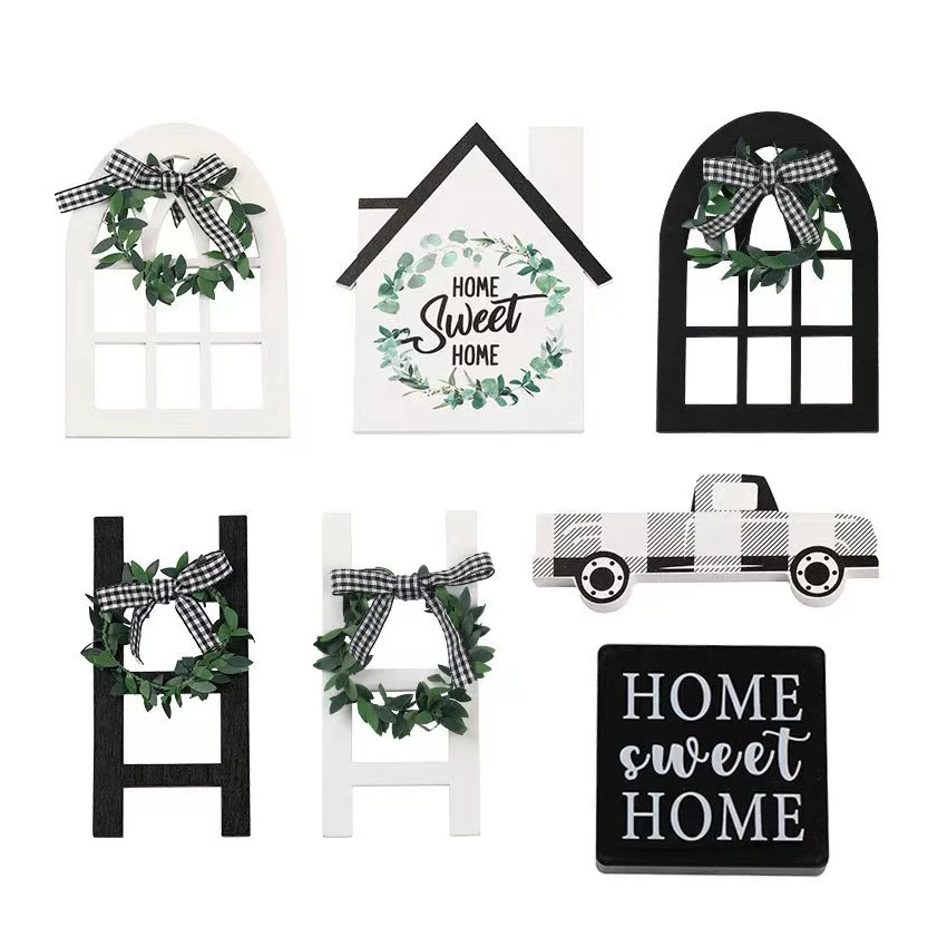 

DIY фестиваль фермерский Стиль искусственная кожа, домашний деревянный знак, кухонный декор для стены, домашний стол, полка