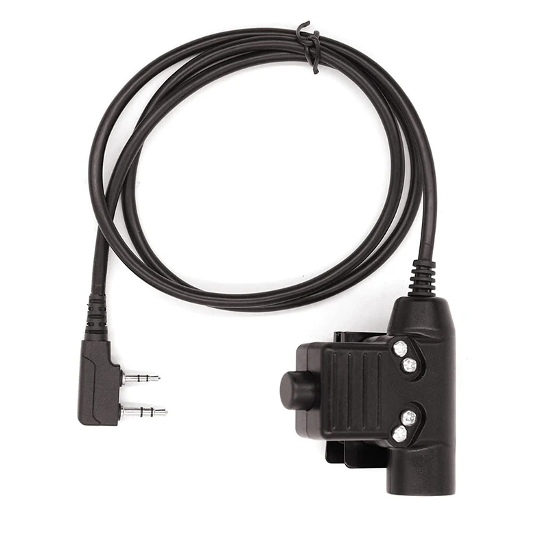 RISENKE-Walkie Talkie Adapter Headset Cable, U94, for UV-3R, UV-5R, BF-888S, Kenwood TK-308, TK-320, TK-2312, TK-3212