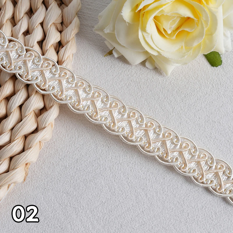 Lace Ribbon 12 Meter Tassel Fringe Trim 1.7cm Width For Sewing Curtain Sofa Pillow Home Upholstery DIY Accessories