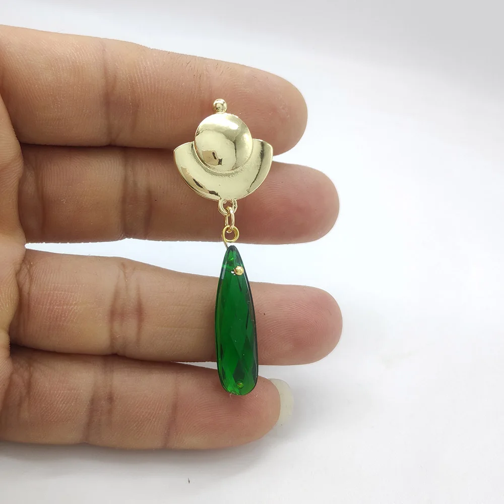 Boucles D'Oreilles Pendantes Les Carnets De L'Apothicaire - Résine Verte Cosplay Anime