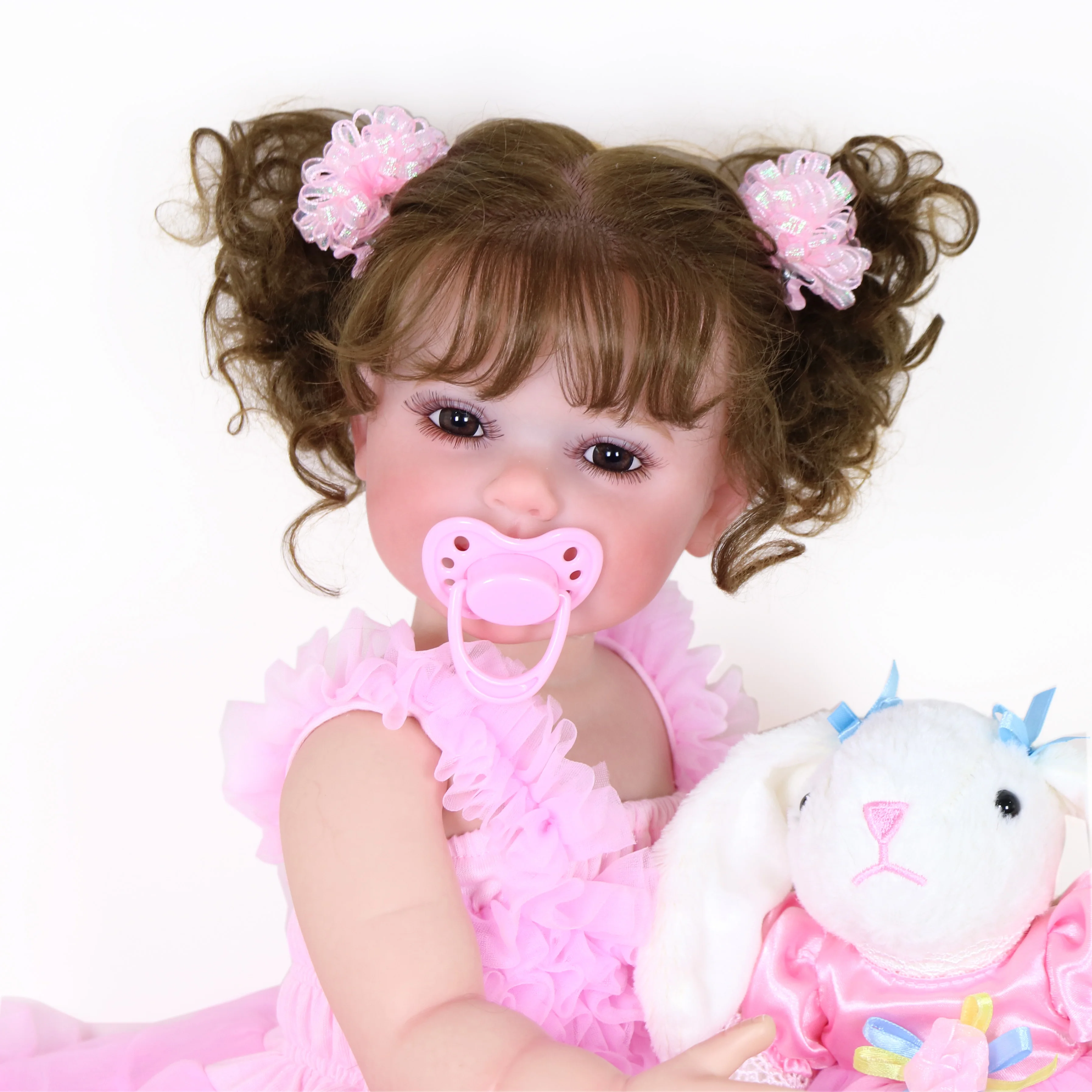 Reborn Toddler Girl Doll -22 inch Happy Dance with 3D Painted Skin Visible Veins and Soft Full Vinyl with Rooted Hair/Christmas 4