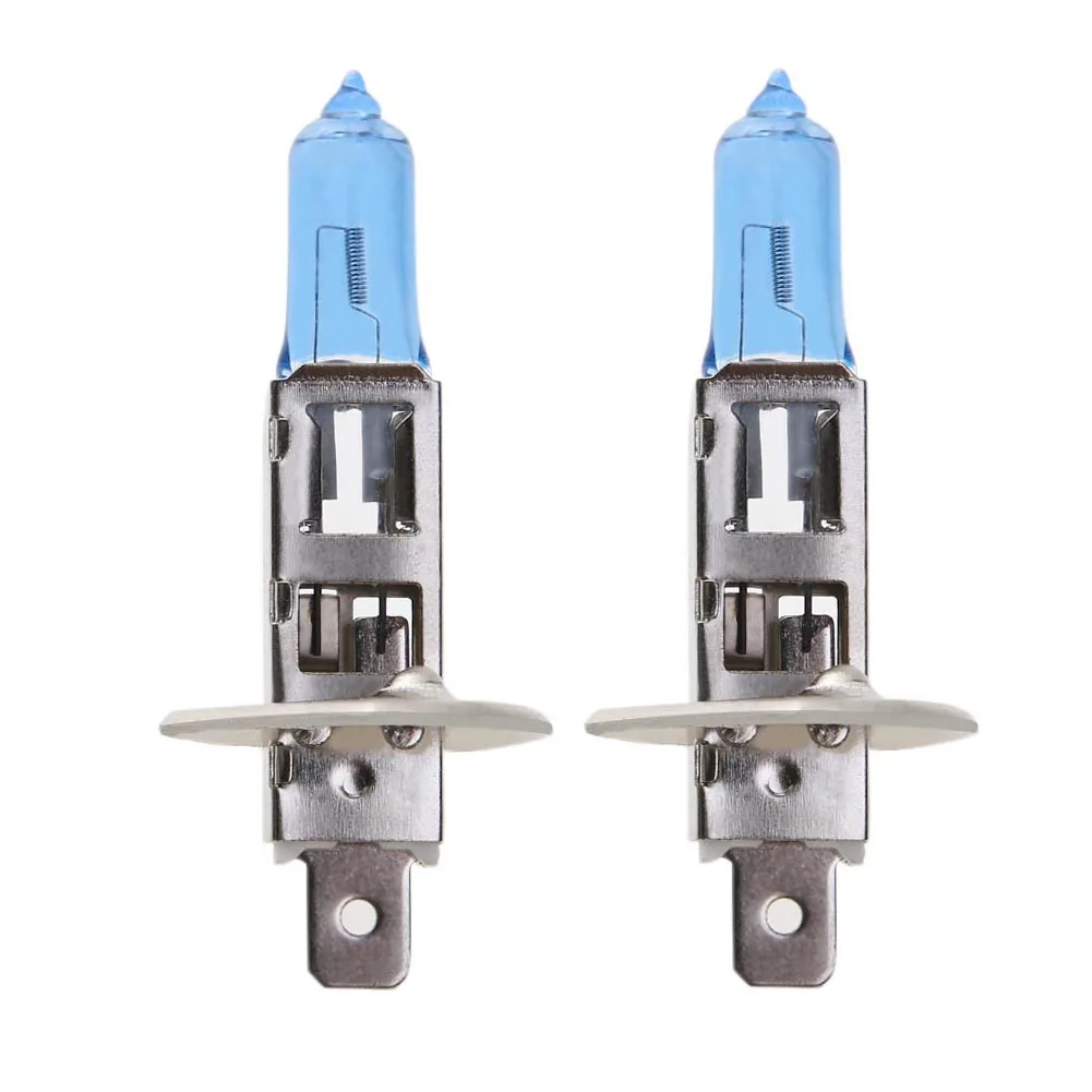 자동차 헤드램프 헤드라이트용 H1 12V 100W 블루 할로겐 크세논 전구 2개