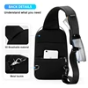 Fenruien Chest Bag Men's Shoulder Bag Trend Messenger Bag Men's Casual Hard Shell for 7.9-inch Laptop 4