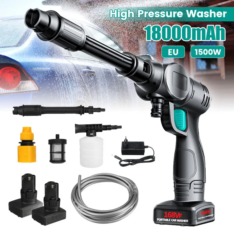 

21V 60Bar Cordless High Pressure 500W Car Washer Spray Water Gun Portable Pressure Regulating Nozzle Cleaning Machine