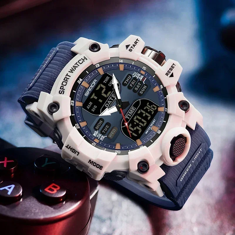 Top Brand Men's Watches Sports Military Quality Waterproof Digital Wristwatches Dual Display Men's Watch Male Gifts Reloj Hombre