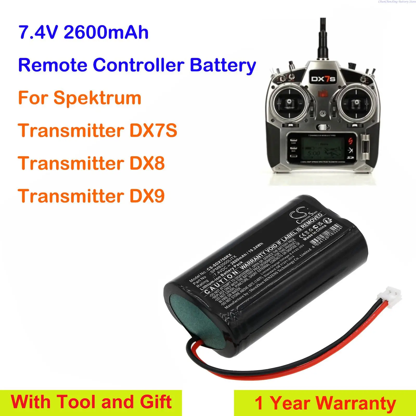 Cameron Sino 2600mAh Remote Controller Battery SPMB2000LITX for