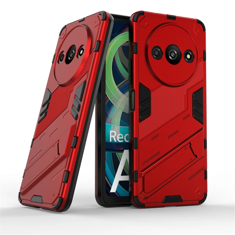 Xiaomi Redmi A3 Shockproof Armor Phone Case with Kickstand and Holder