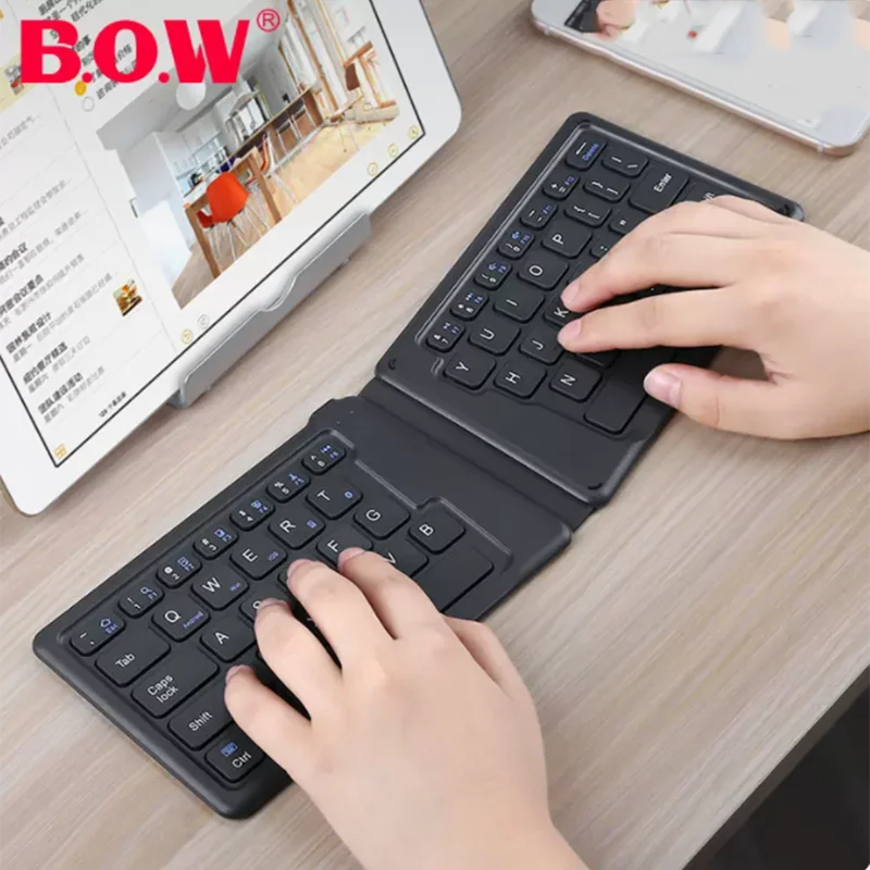 B.O.W Folded Keyboard for iPad ,Phone, Tablet , Folding and Pocket Size