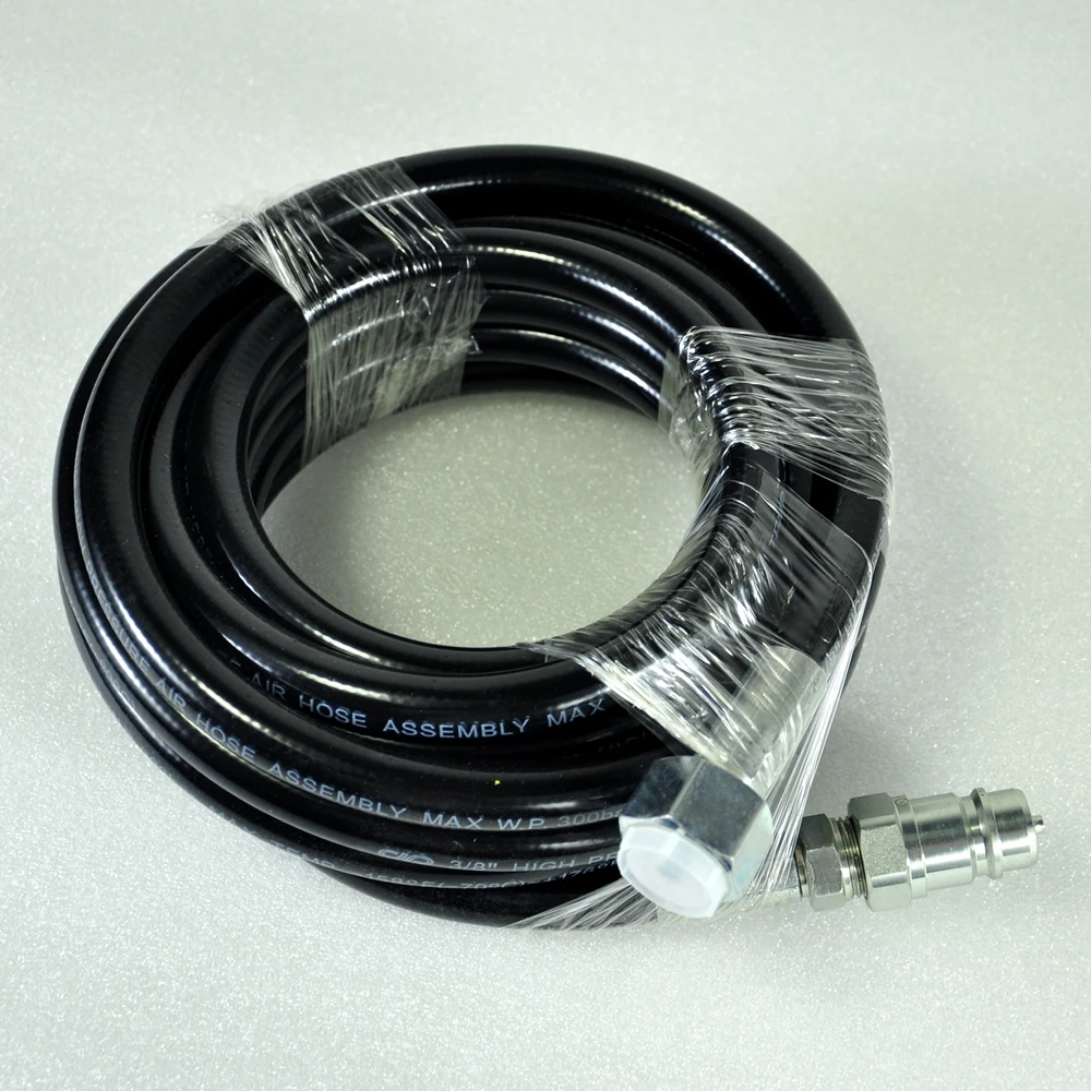 Co2 Jet Machine 6m/10m/15m High Pressure Standard Length New Design Brass Fitting Double Connector White Plastic Gasket