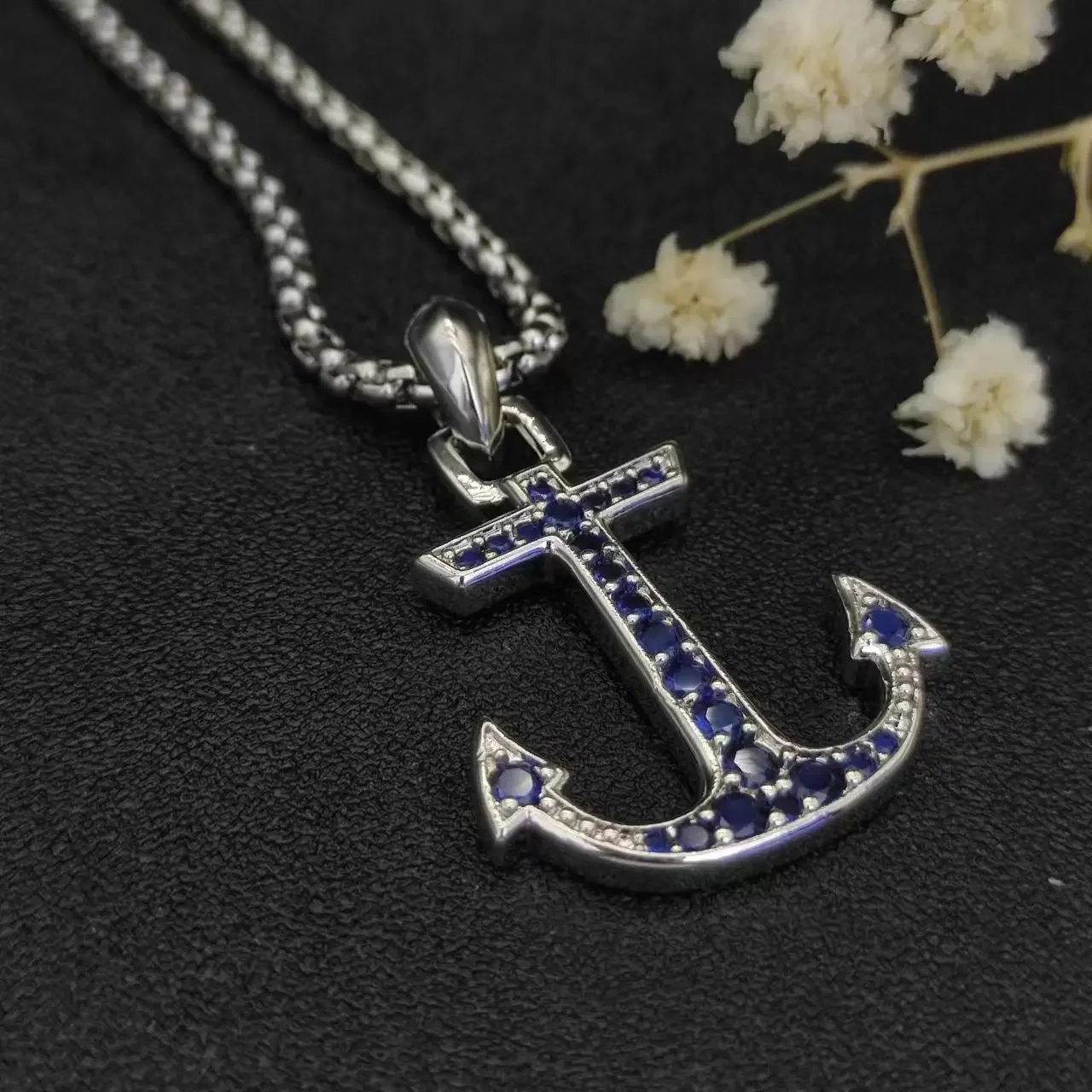 

Anchor Amulet Pendant Necklace Fine Jewerly Without Stone Good Quality No Lose Color Free Shipping