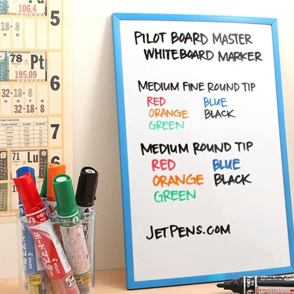 파일럿 화이트보드 마커 2.3mm 중형 총알 지워지는 리필용 리퀴드 잉크 학교/사무실 그림 그리기 용품 교사 문구