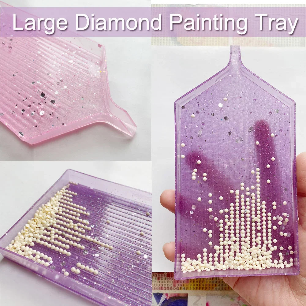 Large Resin Diamond Painting Tray for Round Square Drills DIY