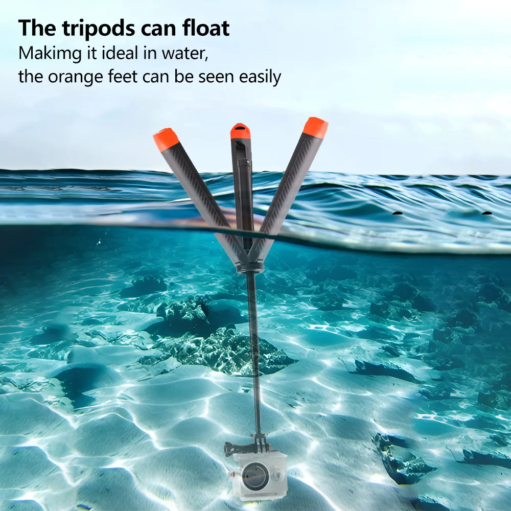Floating Grip Handle Tripod Waterproof Pole Monopod for GoPro Hero 13 12 11 10 9 8 5 SJCAM AKASO insta360 DJI OSMO Action Camera