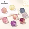10 Pcs/lot Natural Fluorite Carved Pumpkin Shape Bead Random Color Crystal Spacer Bead For Jewelry Making Christmas Accessory 1