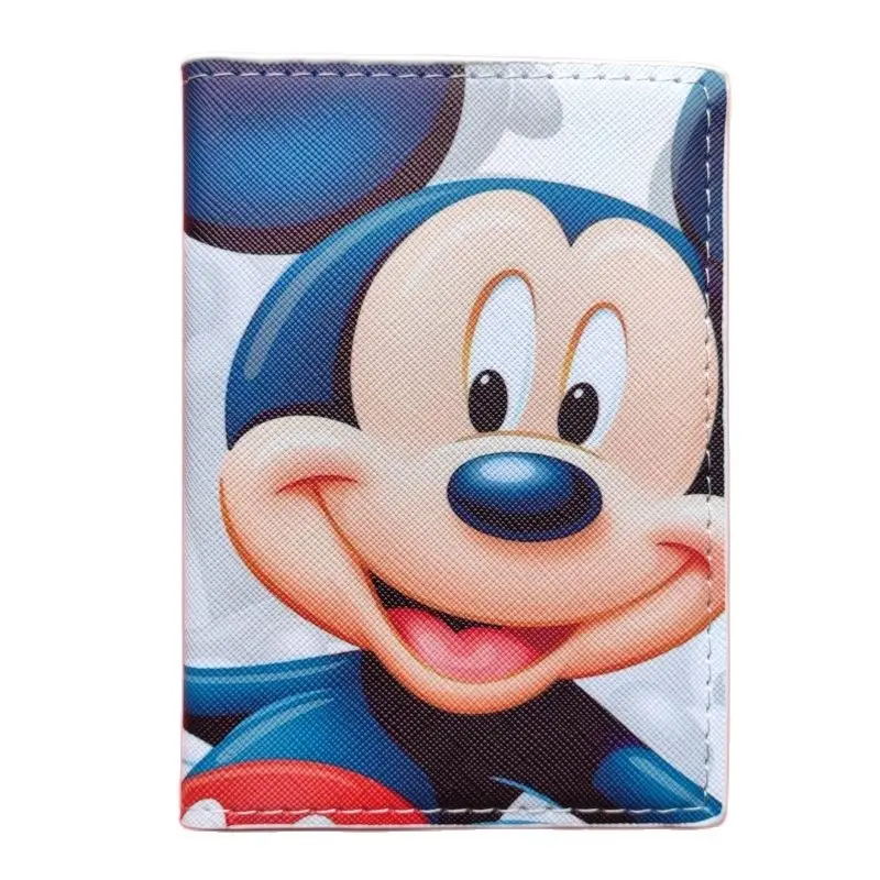 

Disney Mickey Minnie Mouse Travel Passport Holder Unisex Business Multifunction Credit Card Purse Organizer Case for Ladies