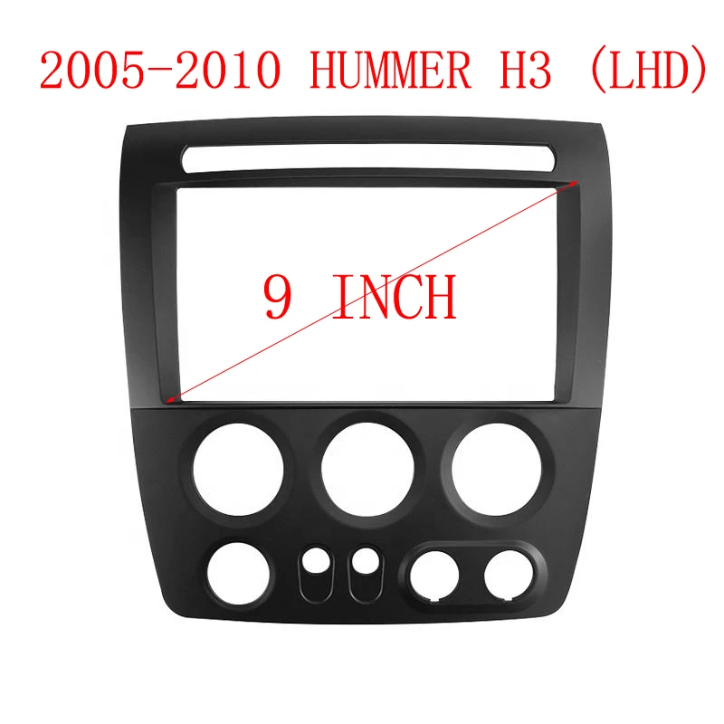 

Car Refitting CD DVD Radio Fascia Frame for 2005-2010 HUMMER H3 (LHD) 2DIN Stereo Dash Face Plate Frame Panel Mount Kit