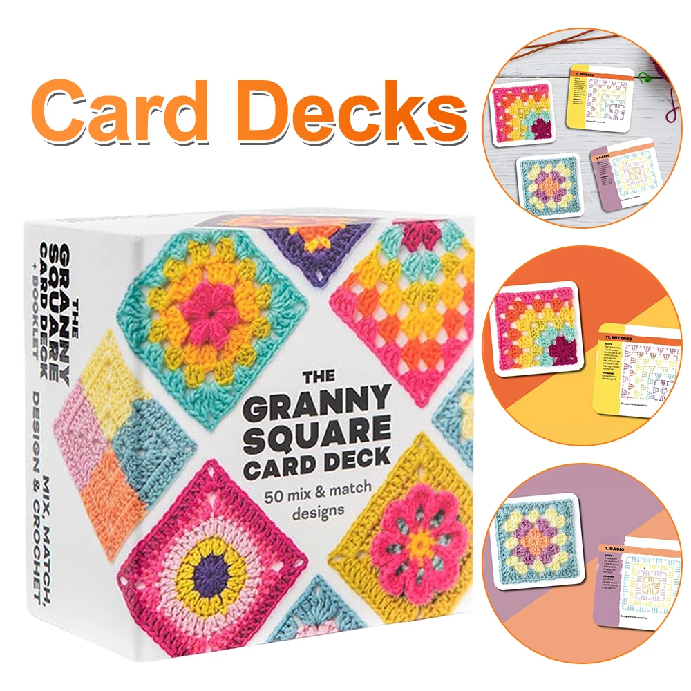 50 Mix & Matchs Designs Crochet Cards DIY Knitted Pattern Cards Set Crochet Patterns for Adults DIY Grandma Knitted Pattern Set