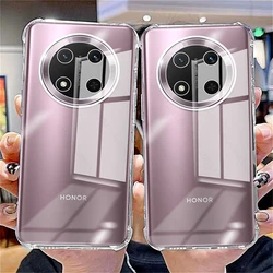 Transparent TPU Shockproof Case with Airbag Protection for Honor X9c 5G (Transparent)