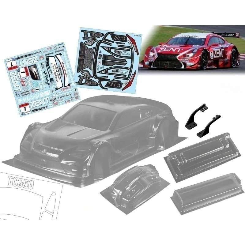 

TeamC Bodies 200mm Onroad Bodywork 1/10 Lexuss GT500 Clear Racing Body Shell W/Rear Wing,Light Buckles,Decal Sheet Rc Drift Car