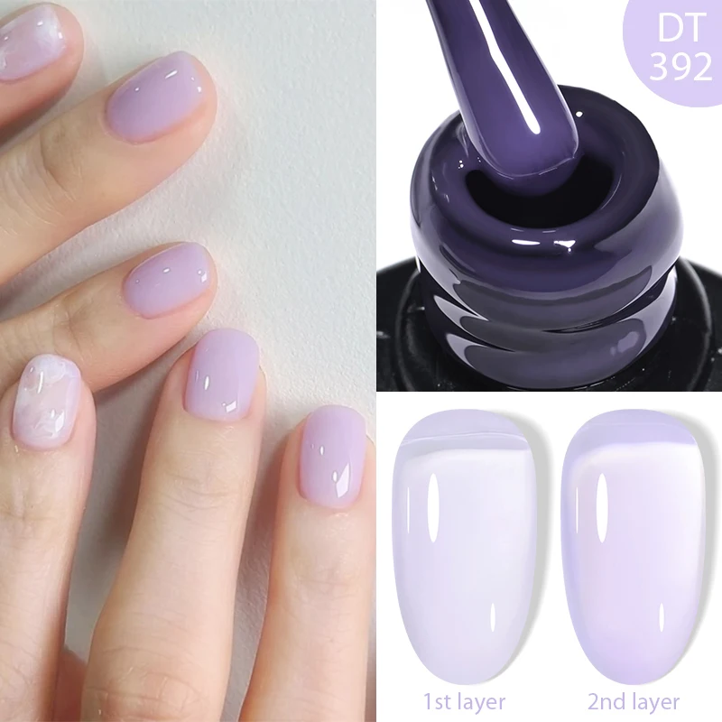 

MEET ACROSS 7ml Jelly Pink Nude Purple Quick Extension Gel Nail Polish Transparent Finger Extend Long Lasting Nail Art Varnish