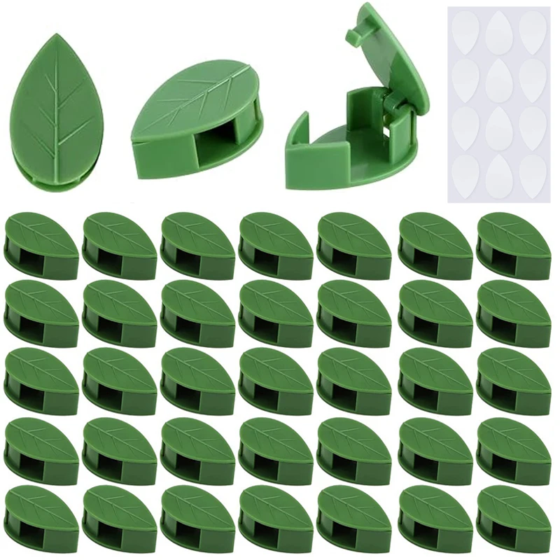 10-100x Invisible Plant Climbing Wall Fixture Clips Acrylic Sticker Self-Adhesive Hook Plant Vine Traction Holder Indoor Outdoor