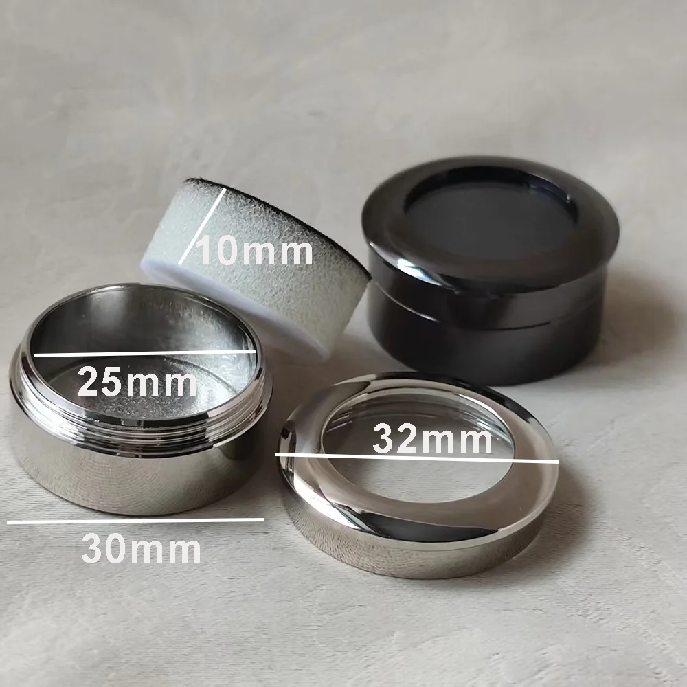 Black Round Diamond Display Box Stone Gem Storage Case Store Show Gemstone Organizer Silver Metal Diamond Gift Packaging Box