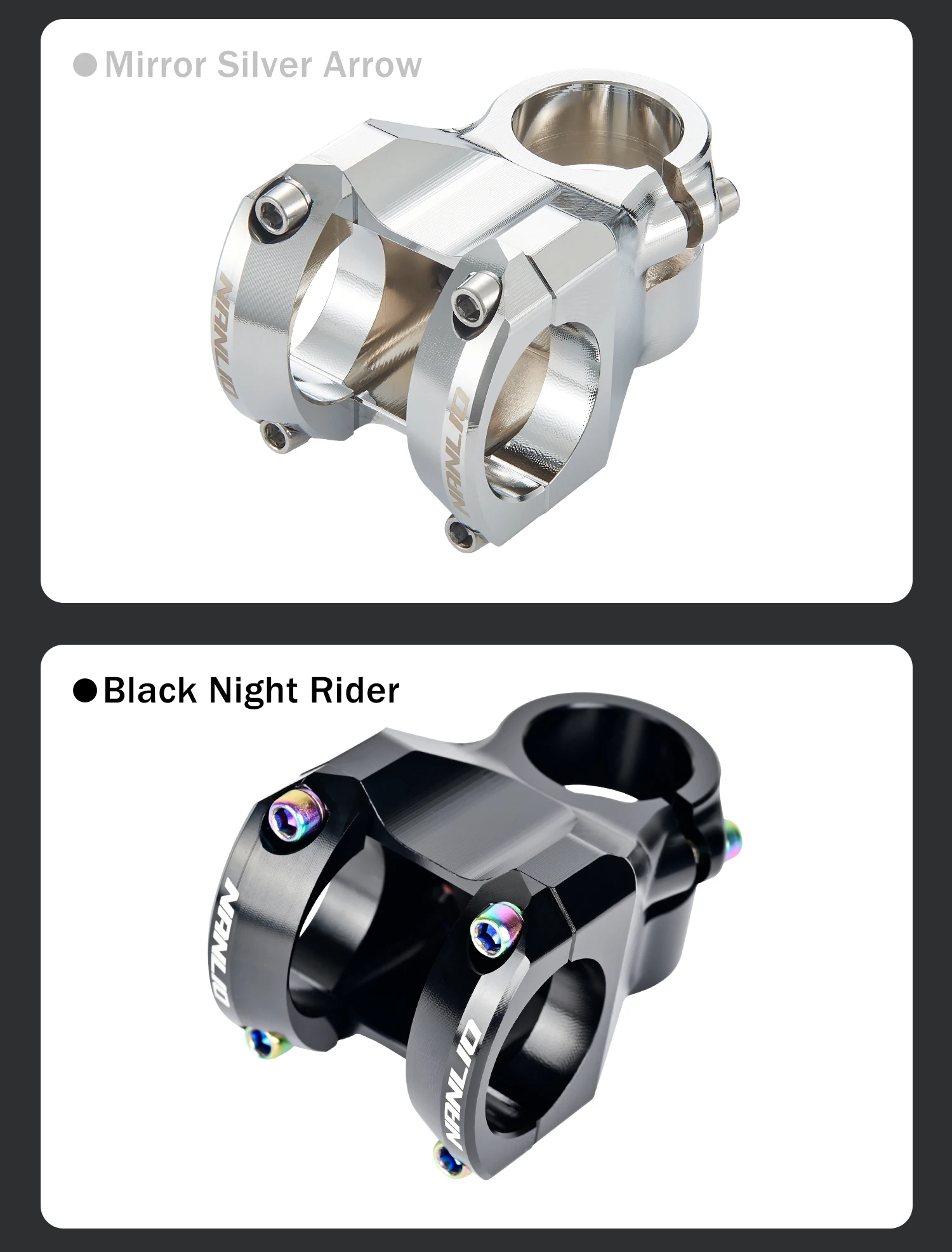 Hochfester Fahrradvorbau: Durchmesser 28.6*31.8MM, Länge 50MM, Winkel 0° - Ideal für Mountainbikes und Rennräder mit Spiegel-Silber-Finish – Detail 11