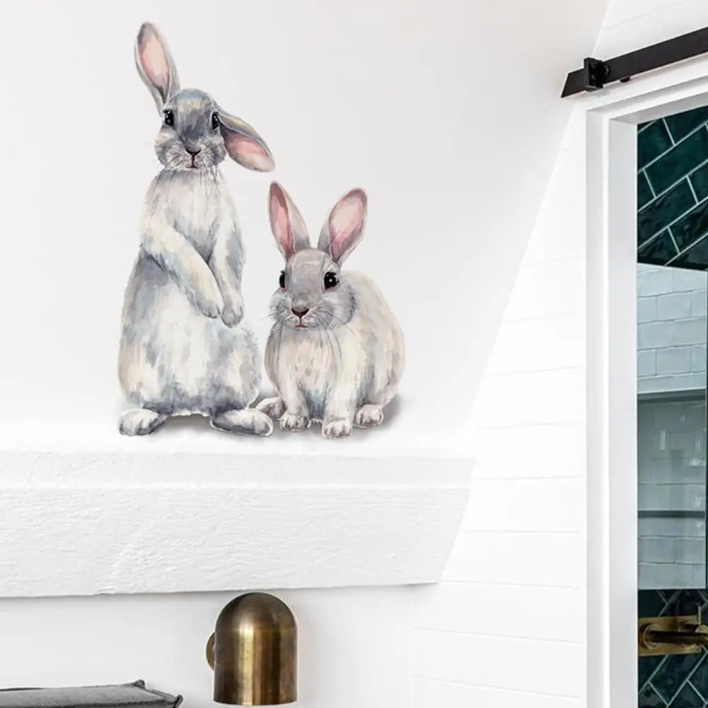 Cartoon Rabbit Pattern Wall Sticker Removable Wall Decals Nursery Decor Art Mural for kindergarten Children's room Decoration