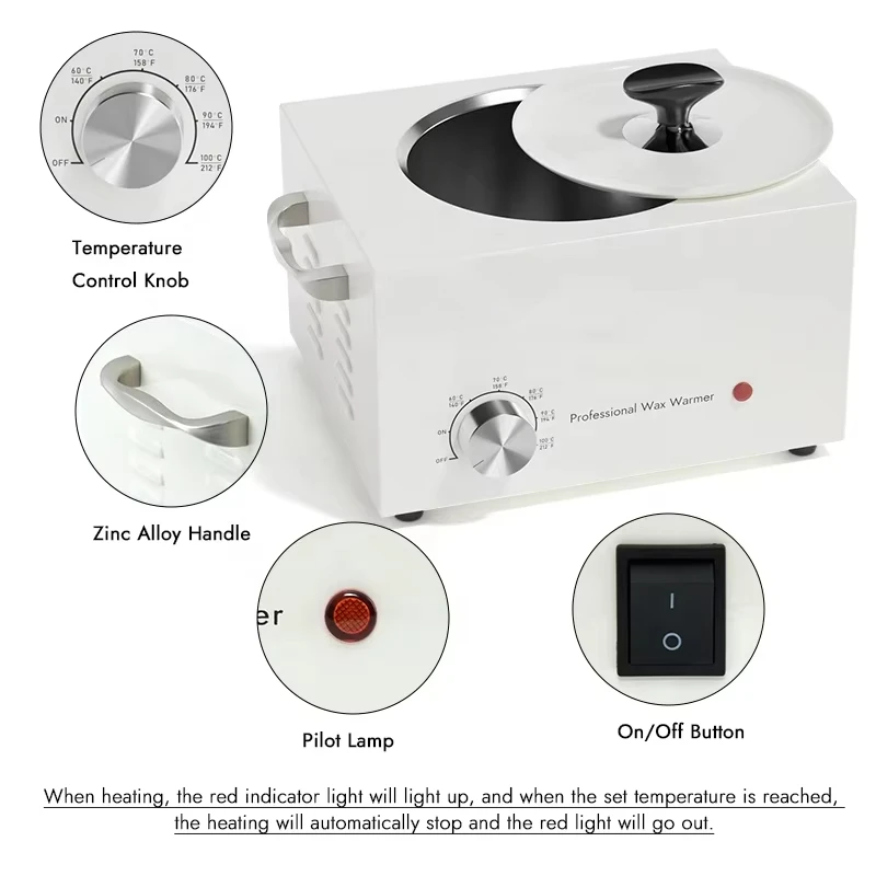 Depilatory Wax Heater Single Pot Iron Hair Removal Wax Machine 350W Electric Warmer