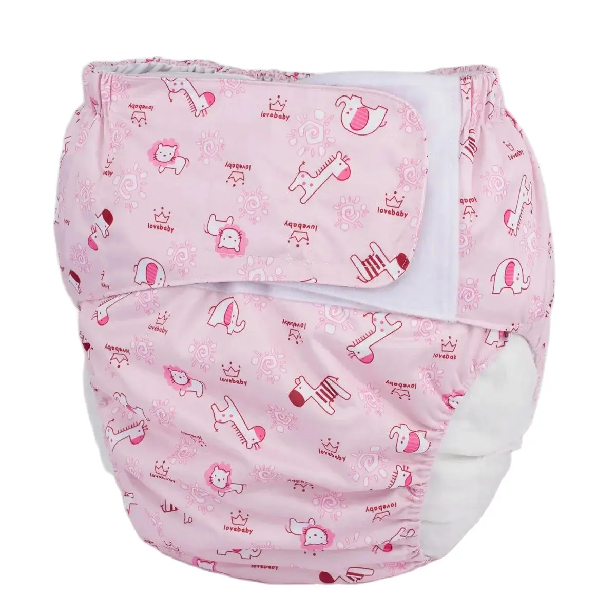 Reusable Diapers 1 XL Adult Cloth Diaper Nappy Urinary Incontinence Pocket Reusable Insert Hook and Loop ABDL Age Play 26.7in to 50.4in
