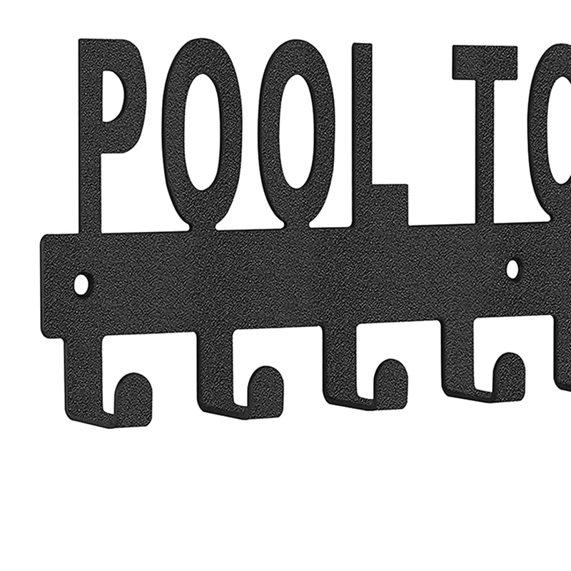 A40T 2X Pool Towel Rack Outdoor Wall Mount Towel Holder Hooks For Bathroom Hanger For Pool Area, Bathrobe
