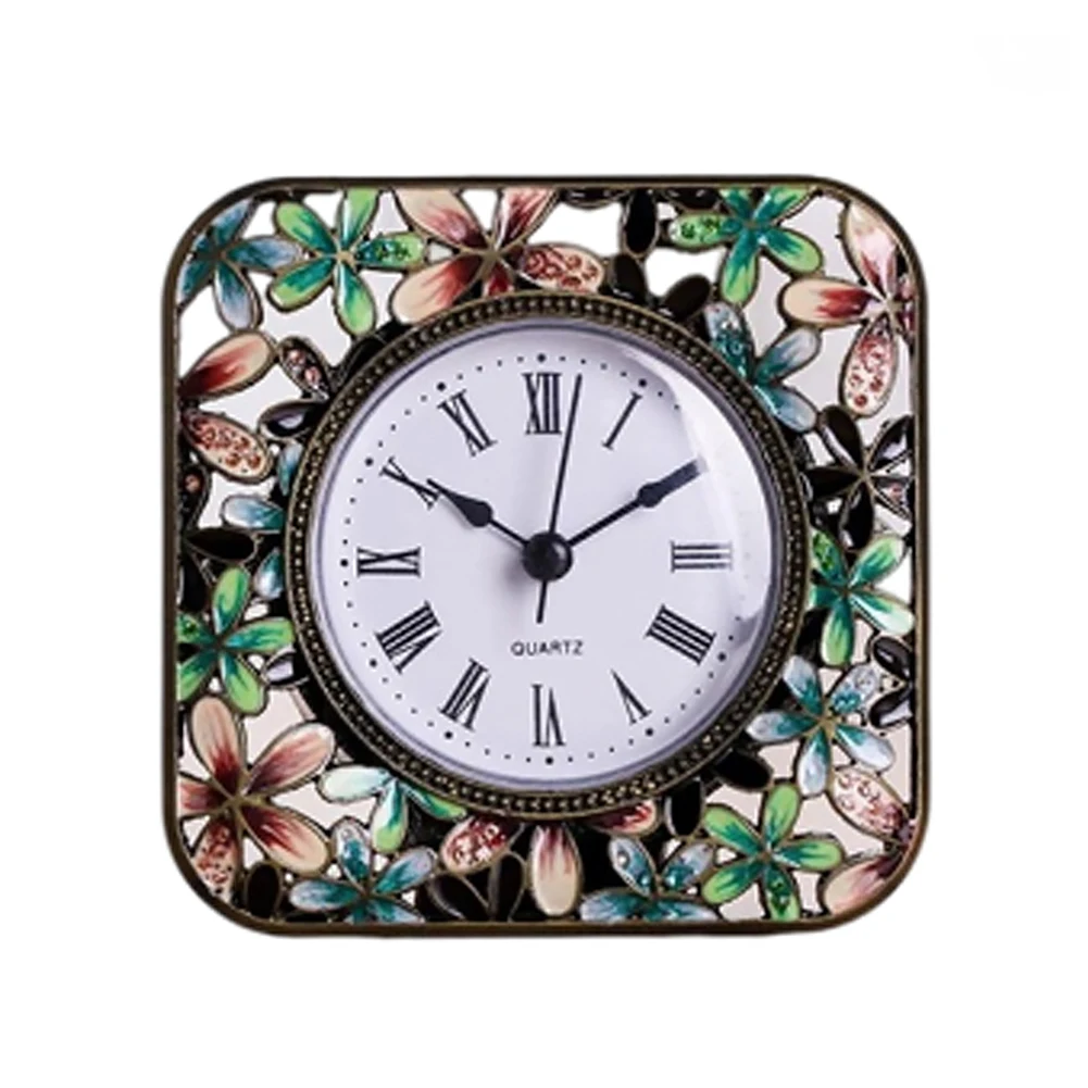 Desktop Silent Alarm Clock Durable European Retro Home Decor Battery