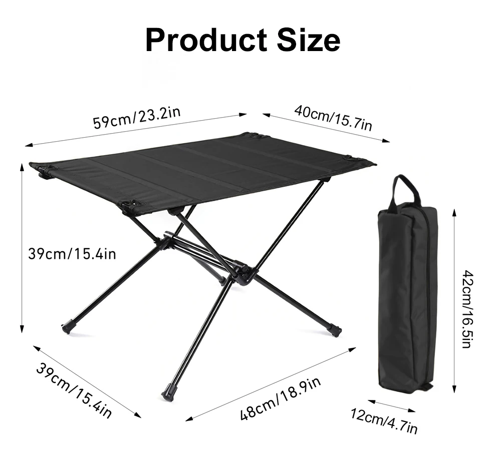 Westtune Camping Klapptisch leichter 1680d Oxford Rollt isch tragbare Touristen tische aus Aluminium legierung für Picknick im Freien – Detail 5