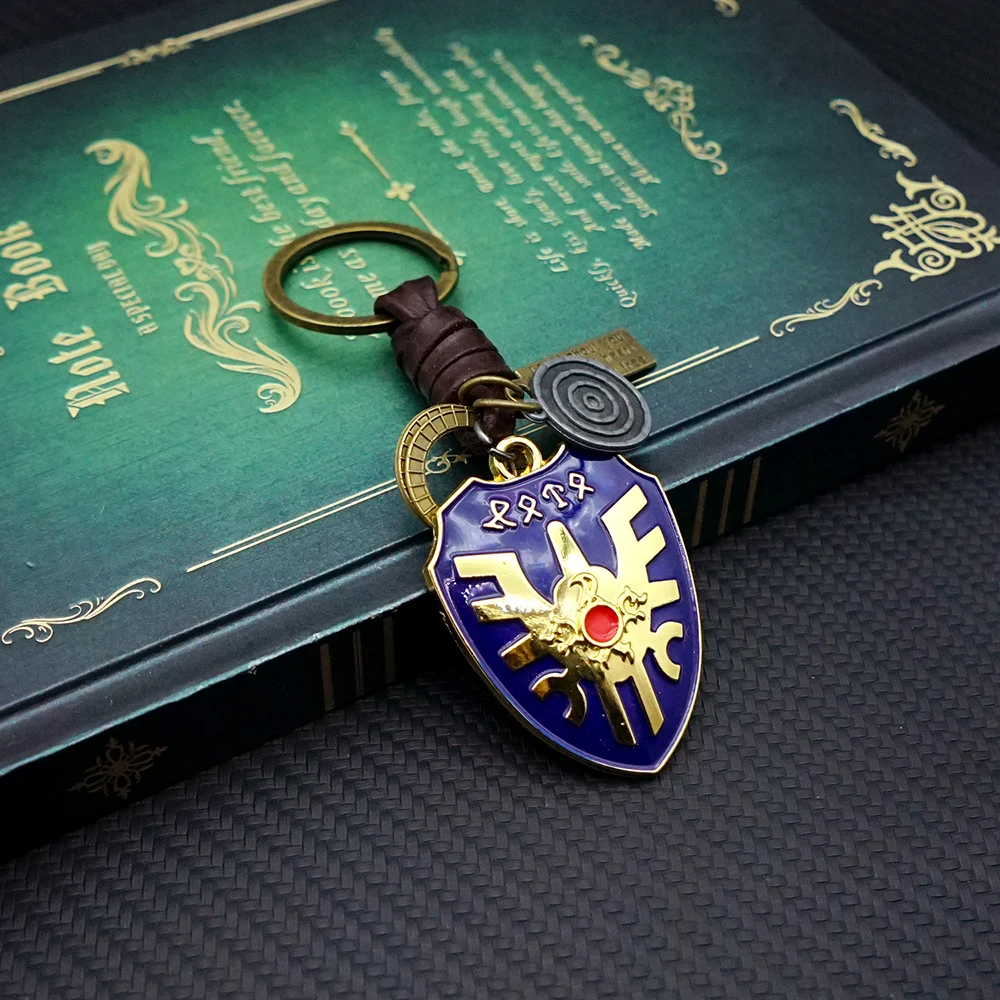 Key Rings Game Keychain Key Chains Anime Keychain Mini Sword Keychain Key Chain Accessories Leather Keychain Shield Sword for Men Doragon Kuesuto