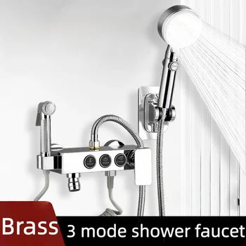 ก๊อกน้ำผสมสำหรับอ่างอาบน้ำและฝักบัว 3 ฟังก์ชั่น พร้อมหัวฉีดน้ำร้อนน้ำเย็น สำหรับอ่างอาบน้ำและฝักบัว 1