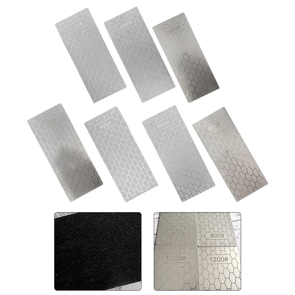 Knife Sharpener Kitchen Knife Sharpener Knife Sharpening Stone Diamond Sharpening Stone Sharpener Stone Household Kitchen Diamond Whetstone Grinding Cutting Edge Grinding Stone 200-2000 Grit