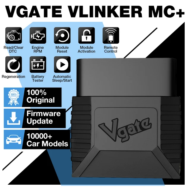 Vgate vLinker MC+ ELM327 Bluetooth 4.0 OBD 2 OBD2 ELM 327 wifi Car Diagnostic For Android/IOS Scanner Auto Tool PK OBDLINK V 1.5 1