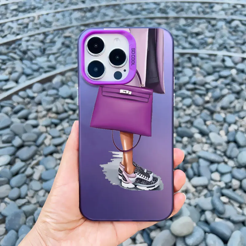 Girl Boss Coffee-Themed Shockproof Laser Phone Case