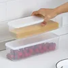 4 Pcs Long Rectangular Food Storage Containers, Plastic Reusable Refrigerator Organizer Boxes Kitchen Accessories 5