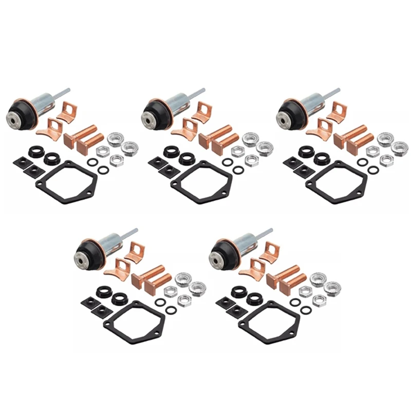 

5X Universal Motor Starter Solenoid Repair Rebuild Kit Plunger Contacts Set For Toyota Subaru Honda