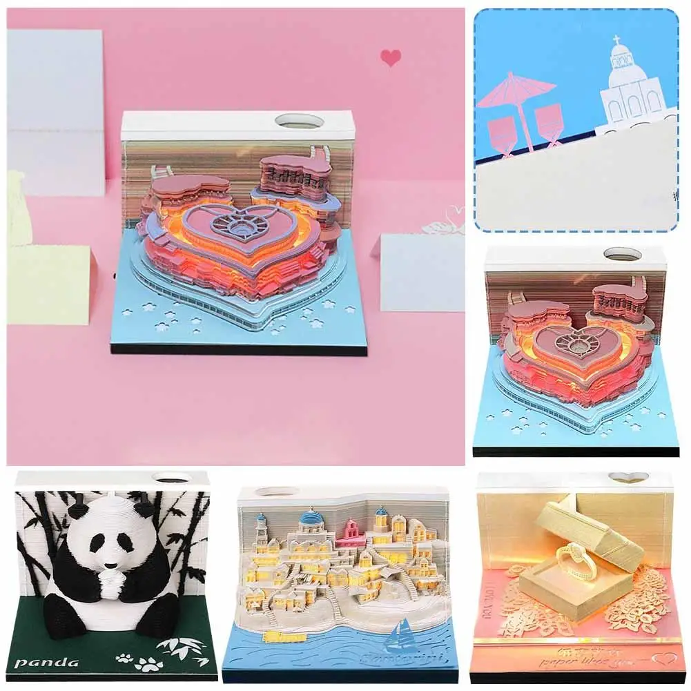 

Записная книжка omoshiking 3d, записная книжка Treehouse, 3D-календарь, фотобумага, подарок 2024, офисы на день рождения, записные книжки 3d L7n9