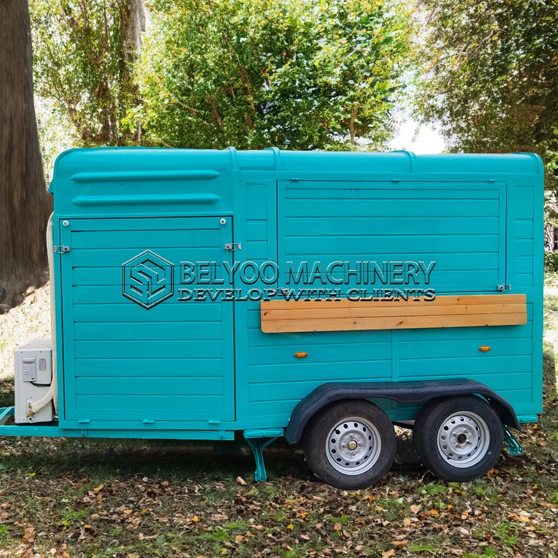 Description Picture 6 of itemBelyoo Horse Trailer Mobile Bar Custom Ice Cream Cart Candy Coffee Vintage Trailer Snack Food Truck Horse Food Trailer for Sale