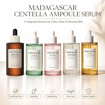 Korean Centella Ampoule Essence,Brightening Calming and Repairing Pores Smoothing Face Moisturize Serum Daily Face Care Products