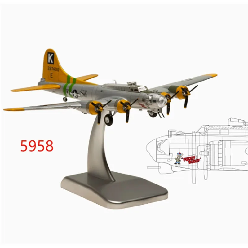B-17 爆撃機　ダイキャスト ダイキャスト合金 1/200 スケール米国フライングフォートレス
