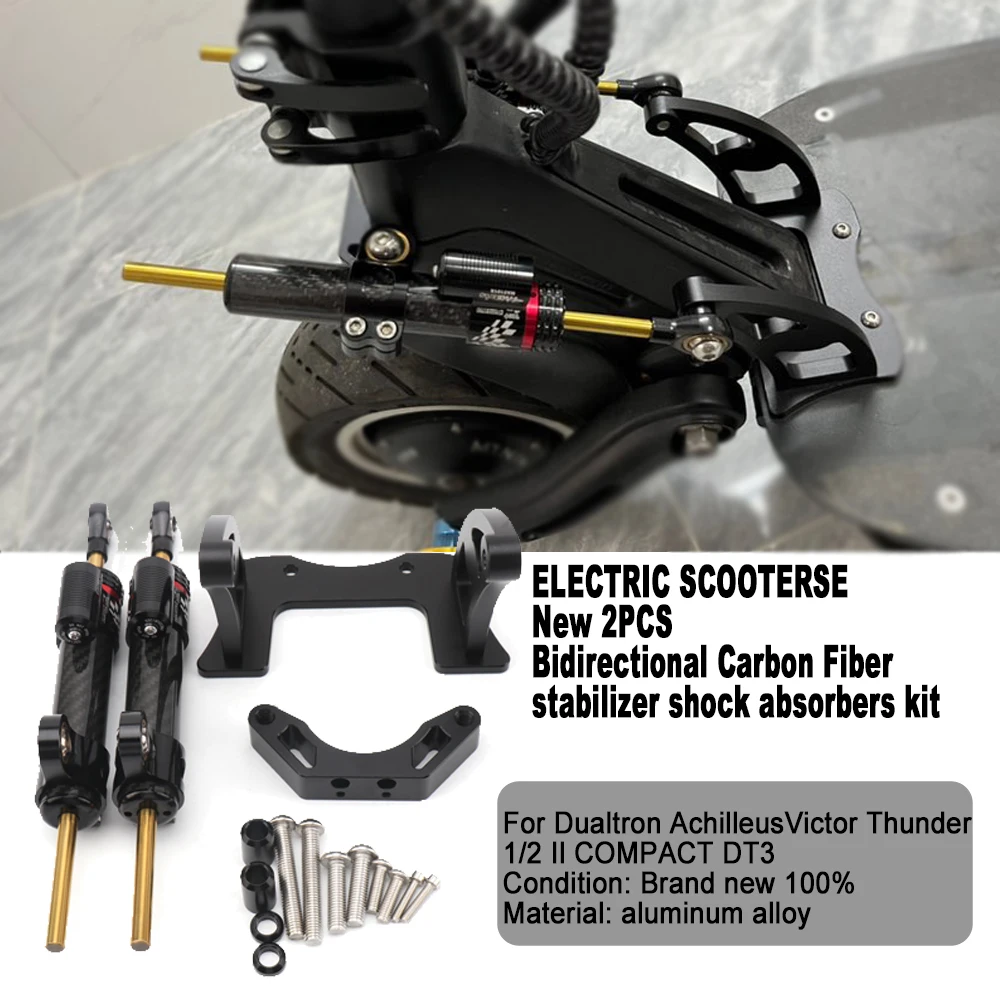 Scooter2pcs stabilizzatore in fibra di carbonio rinforzato supporto antiurto per Dualtron DT Thunder II Victor Luxury ACHILLEUS Compact