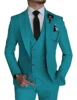 Men's Slim Fit 3 Piece Suit One Button Peak Lapel Dinner Wedding Tuxedo with Jacket Waistcoat And Pants for Business Party Prom