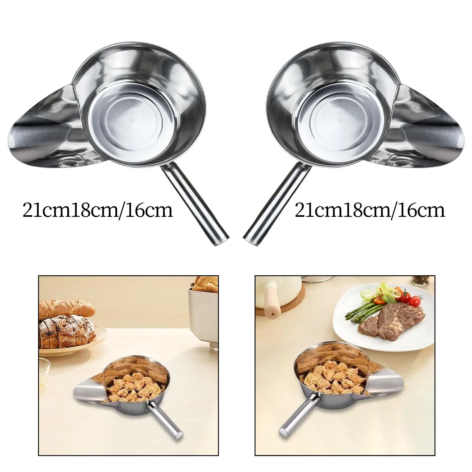 Stainless Steel French Fry Scoop Kitchen Gadgets French Fry Bagger Scoop for Coffee Beans Ice Chips Food Snacks Dry Goods Stainless Steel French Fry Scoop Kitchen Gadgets French Fry Bagger Scoop for Coffee Beans Ice Chips Food Snacks Dry Goods